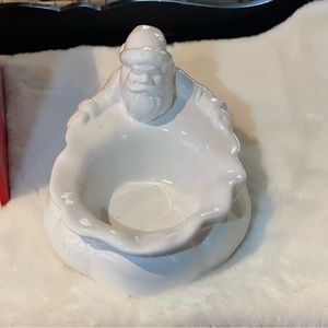 Williams Sonoma Ceramic Santa Candle Holder